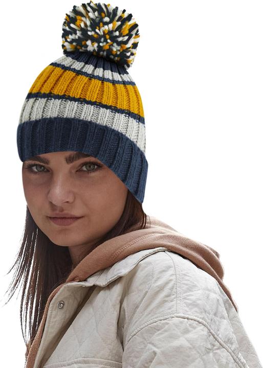 Produktbild Beechfield Hygge Mit Streifen Mütze (One Size)