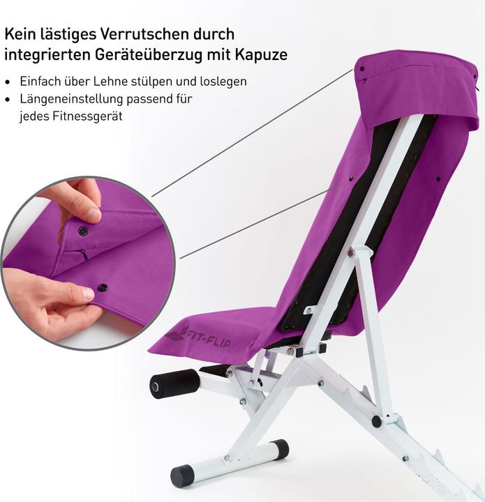 Actual product image Fit-Flip Fitnesshandtuch Mikrofaser mit Reissverschlusstasche 130x48cm (130 x 48 cm)