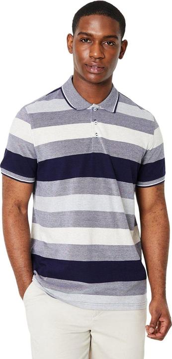 Actual product image Universal Textiles Mens Barbados Stripe Polo Shirt (M)