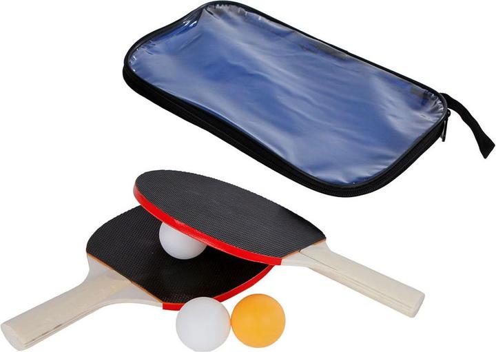 Tischtennis-Set 2 Schläger und 3 Bälle im Beutel, 6-teilig.