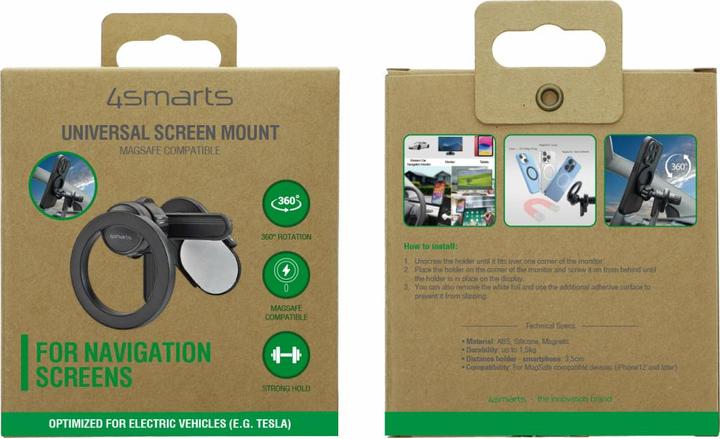 Image du produit 4smarts Universal Screen Mount Compatible MagSafe noir