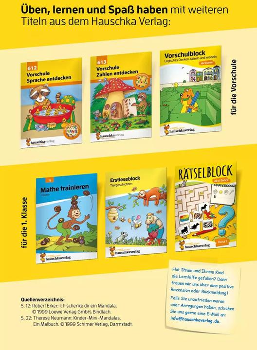 Produktbild Vorschule. Förderung der Schulreife (Deutsch, Ingrid Hauschka-Bohmann, Martina Knapp, 2022)