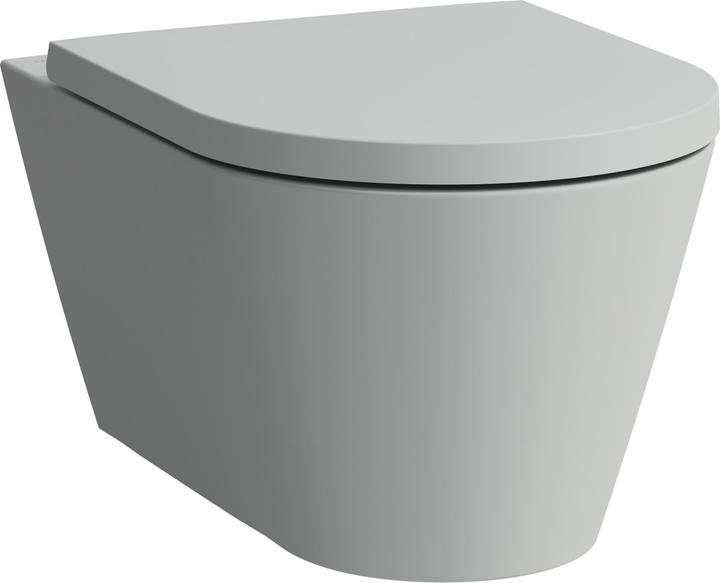 Laufen Wand-WC KARTELL spülrandlos, Tiefspüler grau