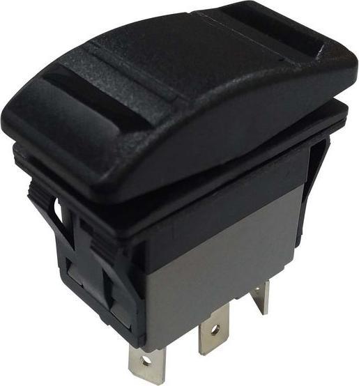 Produktbild RND Components Wippschalter, 20 A, 1 Wechsler, 250V, (EIN)-AUS-(EIN), IP67, Schwarz