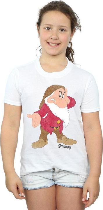 Actual product image Disney Girls Snow White And The Seven Dwarves Classic Grumpy Cotton T-Shirt (116)