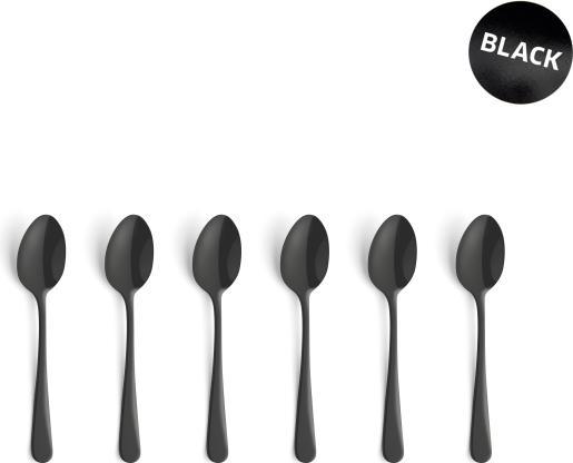 Productafbeelding Amefa AUSTIN Mocca-/Espressolöffel Set 6-teilig, PVD schwarz, satiniert (6 Stuk, Lepel)