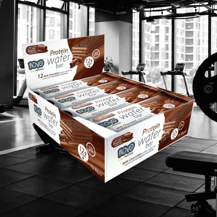 Actual product image Novo Protein Wafer Bar (Milk chocolate, 12 pcs., 40 g)