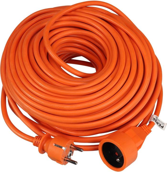 Produktbild Velleman Verlängerungskabel - 40 m - Orange - Stecker-Typ E (Französisches System) (40 m, CEE 7/5)