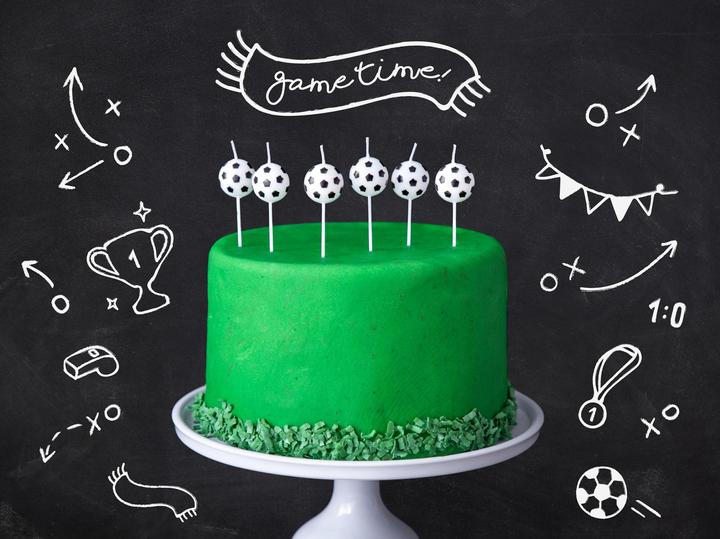 Image du produit Partydeco Bougies d'anniversaire Football (6 x)