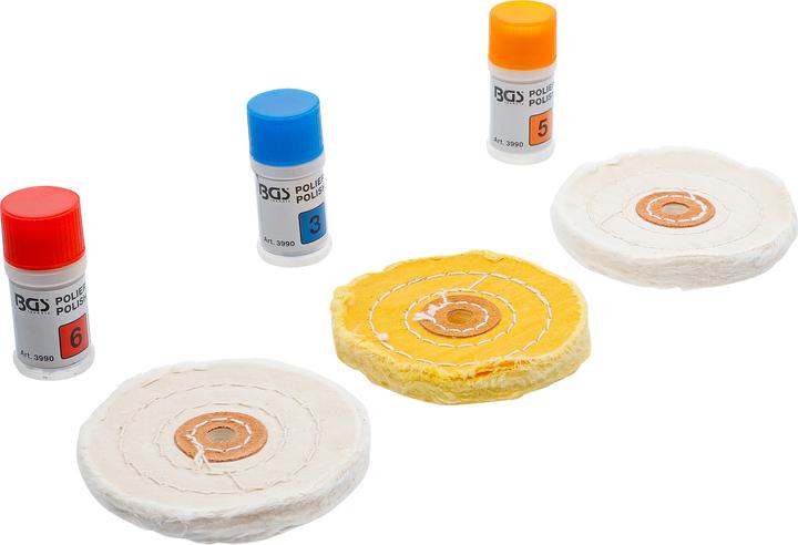 Actual product image BGS Polish Set for soft Metals 7 pcs.