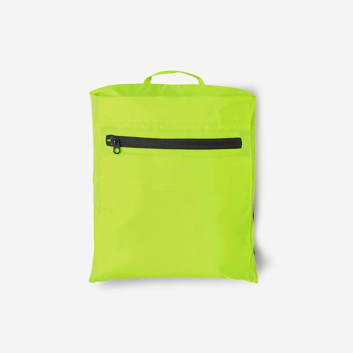 Produktbild Btwin Fahrrad Regenponcho Sichtbarkeit Tag und Nacht Kinder schwarz/neongelb (10, 11, 12)