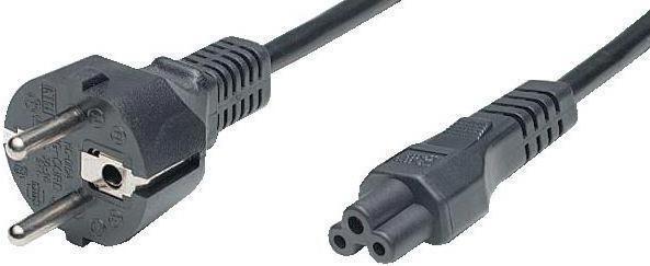 Produktbild RND Electronics AC-Netzkabel, Schutzkontaktstecker Typ F (CEE 7/7) - IEC 60320 C5, 1.5m, Schwarz (0.26 m)