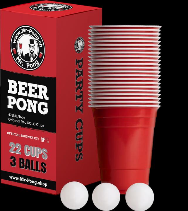 MrPong Beer Pong Set Red SOLO Cups