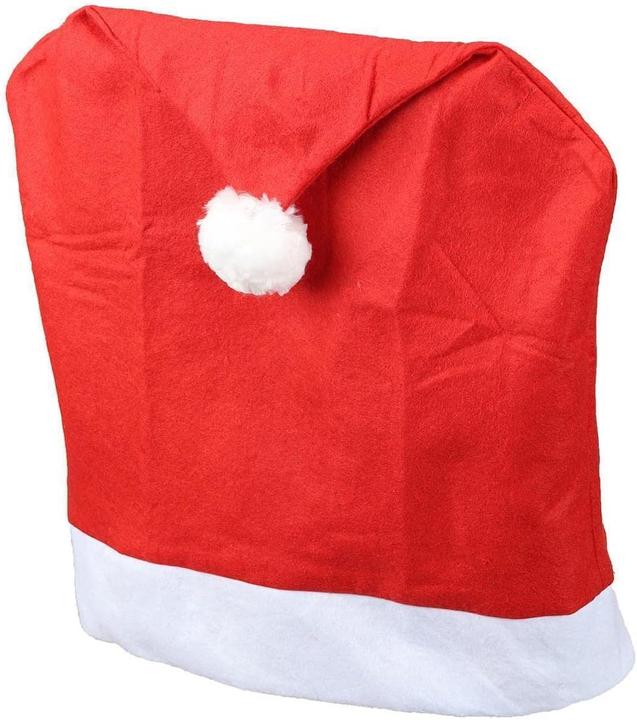 Immagine prodotto Novaliv Set di 6 coprisedia natalizi I Rosso I Cappello di Babbo Natale I Coprisedia Sala da pranzo