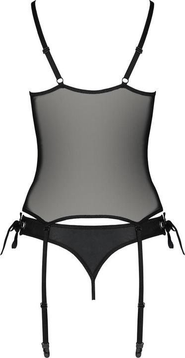Image du produit Passion Corset Nessy avec entrejambe ouverte - Noir (S/M)