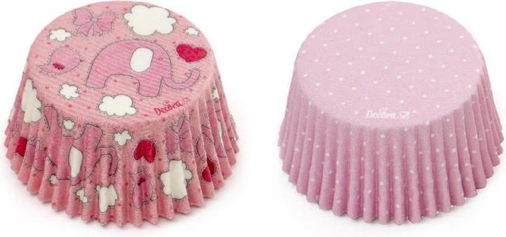 Actual product image Decora Paper Shapes Elephant And Pink Polka Dots 50 X 32 mm 36pcs. (5 cm)