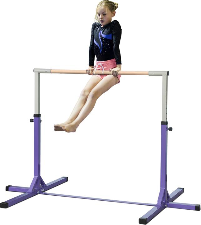 Produktbild Homcom Gymnastik-Turnreck Stahl, Buchenholz Violett