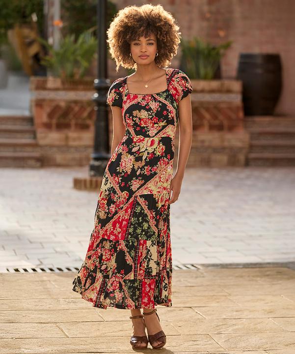 Actual product image Joe Browns Flowy Patchwork Maxi Dress (42)