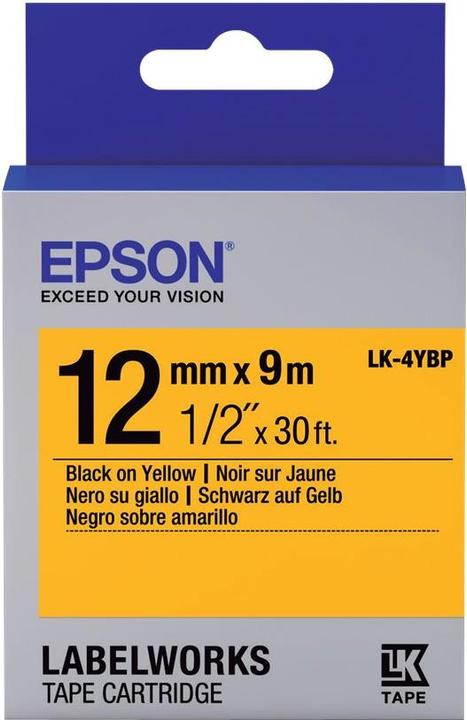 Epson Etikettenkassette Lk-4ybp (1.20 cm, Gelb)
