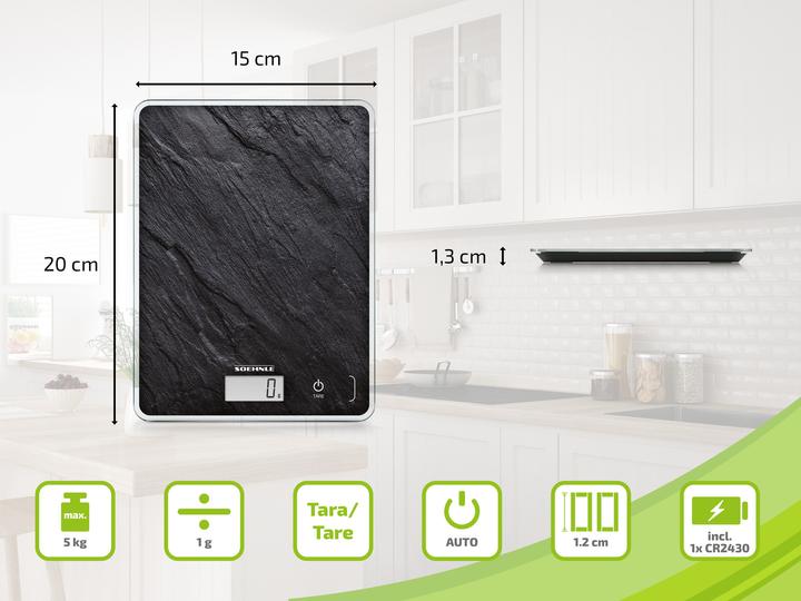 Immagine prodotto Soehnle Bilancia da cucina digitale Page Compact 300 Slate