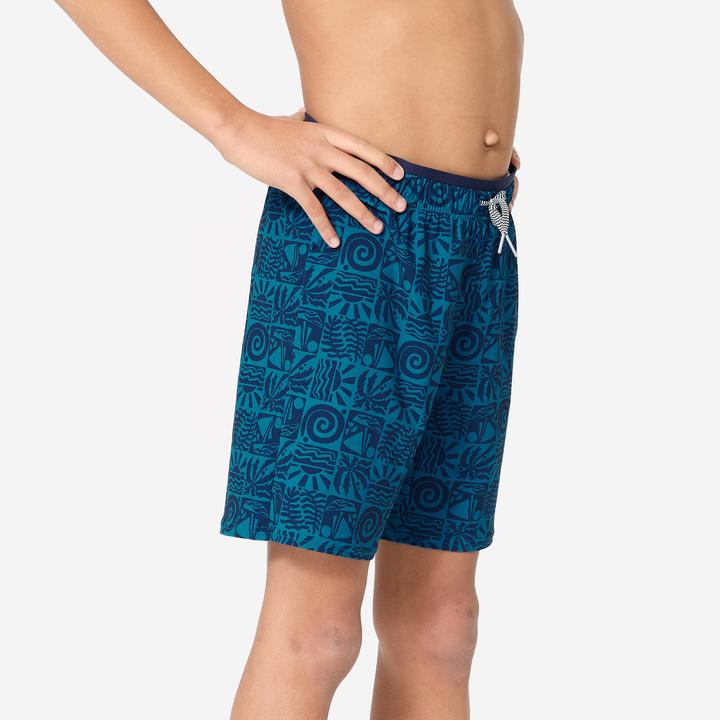 Image du produit Nabaiji Short de bain long natation Garçon - 100 Atao Bleu (146)