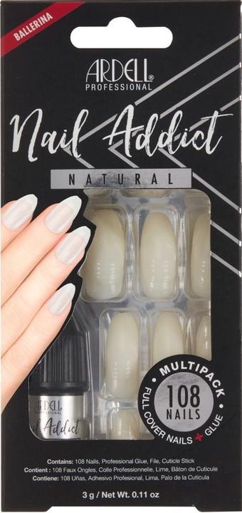 Ardell Nail Addict - Natural Ballerina Multipack (Kunstnägel, White)