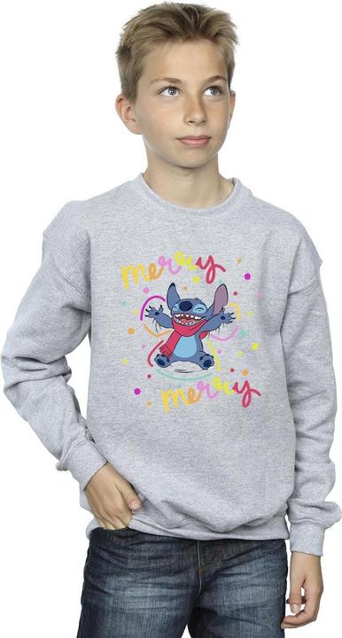 Actual product image Disney Boys Lilo & Stitch Merry Rainbow Sweatshirt (104)