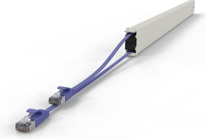 Image du produit PATCHBOX one / Cassette / 46RU / Cat 6A, STP, 2.5 m, Violet (STP, CAT6a, 2.50 m)
