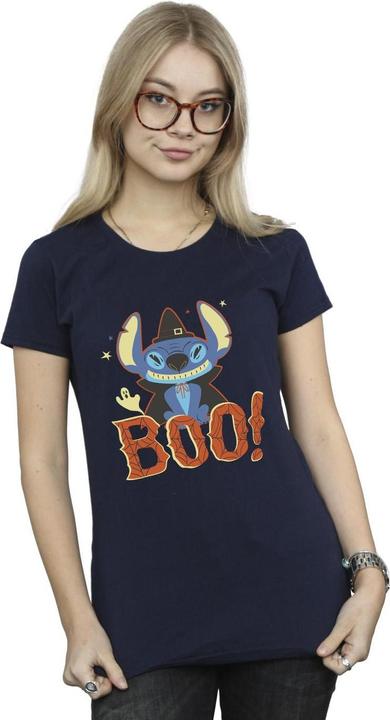 Actual product image Disney Womens/Ladies Lilo & Stitch Boo! Cotton T-Shirt (XXL)