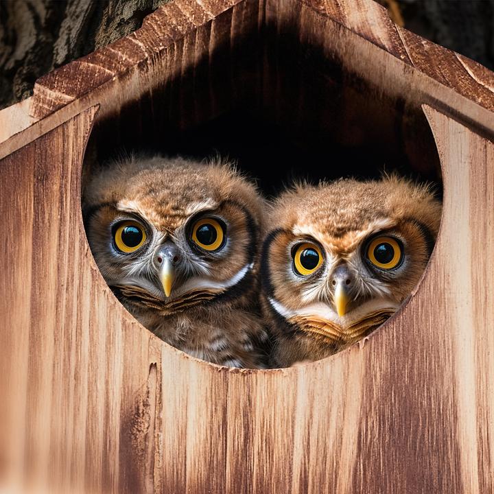 Actual product image Relaxdays Owl nesting box
