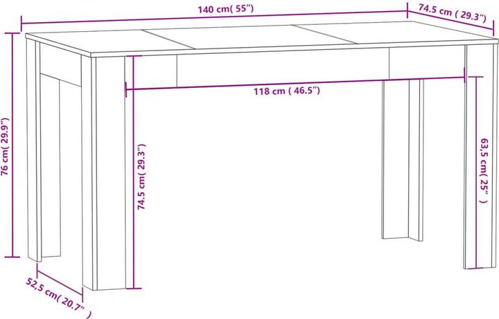 Immagine prodotto VidaXL Georgie (140 x 74,5 x 76 cm)