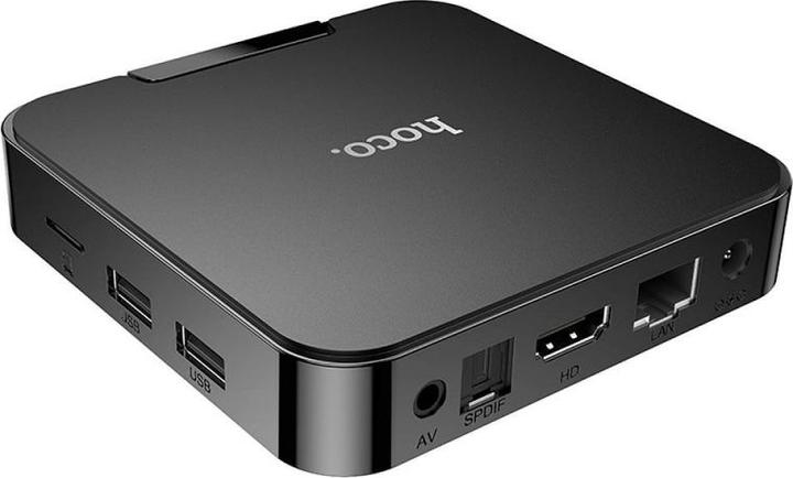 Actual product image Hoco Headphone with microphone TV box WiFi HD DQ08 black (16 GB, Android 10)