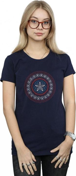 Image du produit - T-shirt CAPTAIN AMERICA ORNAMENTAL SHIELD - Femme (XL)