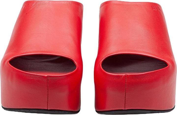 Immagine prodotto Marni slide with chunky clog in red leather (37)