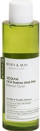 Actual product image Mary&May Vegan CICA Tea Tree AHA PHA Toner Soothing & Calming 200ml (200 ml)