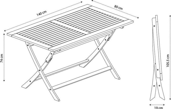 Image du produit Contini Table de jardin (80 cm)