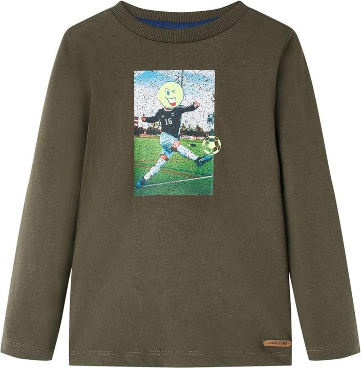 Produktbild VidaXL Kinder-Langarmshirt Khaki 128,Material: 100 (128)
