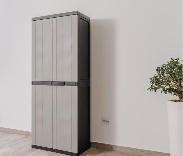 Produktbild Toomax Schrank Bios midi 65 x 165 cm Schwarz/Warmgrau (65 cm, 165 cm)
