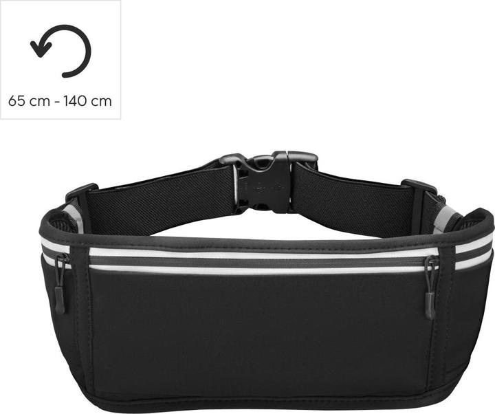 Actual product image Hama Bauchtasche für Handys, Laufgürtel zum Joggen, reflektierend, Schwarz