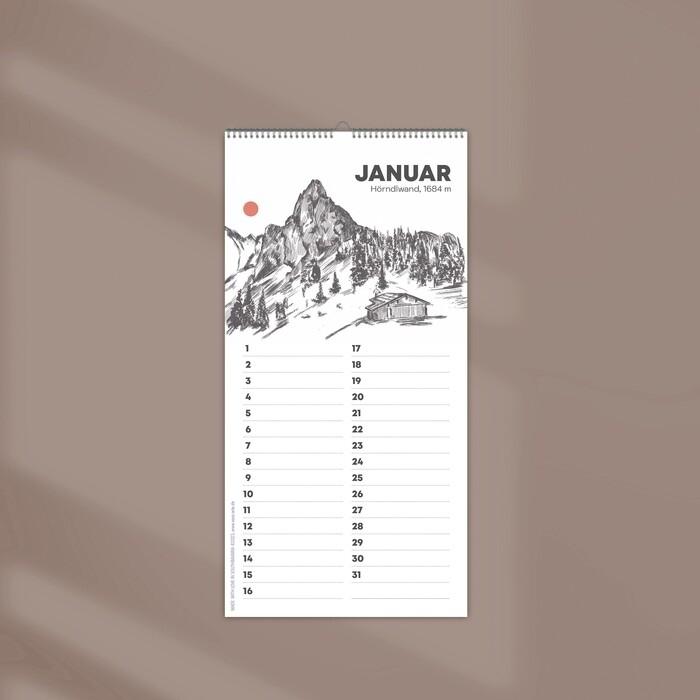 Produktbild Kleiner Geburtstagskalender "Chiemgauer Alpen", ohne Jahreszahl (Deutsch)