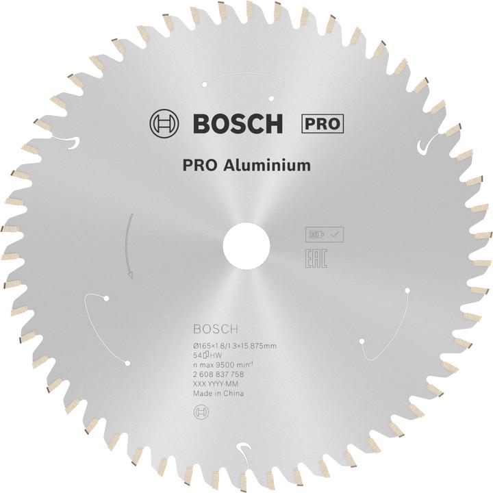 Produktbild Bosch Professional Zubehör PRO Aluminium cordless Kreissägeblatt, 165 x 1,8 x 15.875 mm
