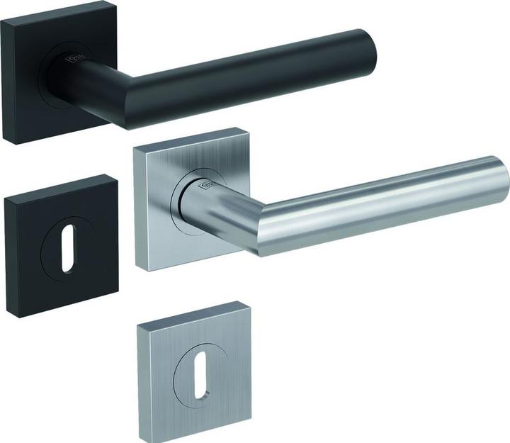 Actual product image Griffwerk Türdrücker-Grt.PZ Lucia Prof. quad. schw (Door handle)