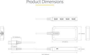 Image du produit StarTech COM Hub USB 3.0 à 4 ports - Hub USB 5Gbit/s alimenté par bus avec connecteur d'alimentation en (USB-C, 5 Ports)