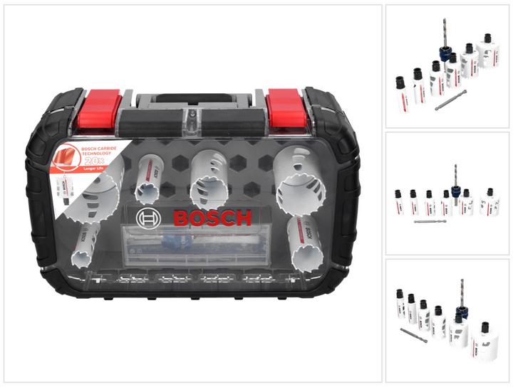 Produktbild Bosch Professional Zubehör Lochsägen-Set Universal. Endurance for Heavy Duty.Carbide. 8-teilig (22 mm, 25 mm, 35 mm, 40 mm, 68 mm, 51 mm)
