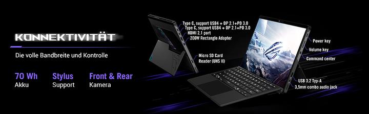 Produktbild ASUS ROG Flow Z13 (13.39", AMD Ryzen AI Max+ 395, 32 GB, 1000 GB, DE)