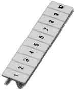 Actual product image Phoenix Contact White Zack Marker Strip Numbers 61-70 (650 mm)