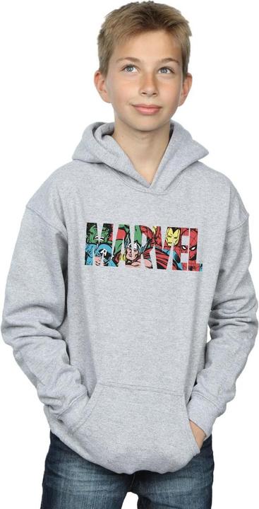 Actual product image Boys Logo Character Infill Hoodie (140, 146)