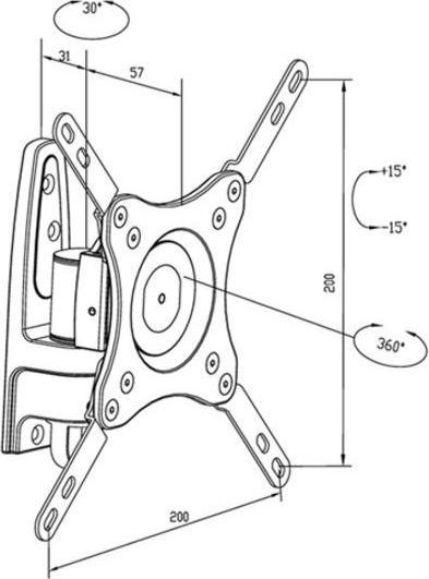 Produktbild Multibrackets VESA Flexarm 360 (Wand, 32", 15 kg)