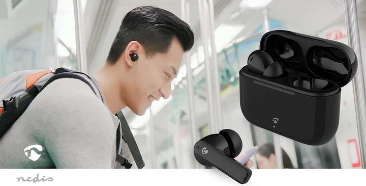 Immagine prodotto Nedis Cuffie completamente wireless | ENC (Environmental Noise Cancelling) | Bluetooth® | battuta massima (ANC, 24 h, Senza fili)
