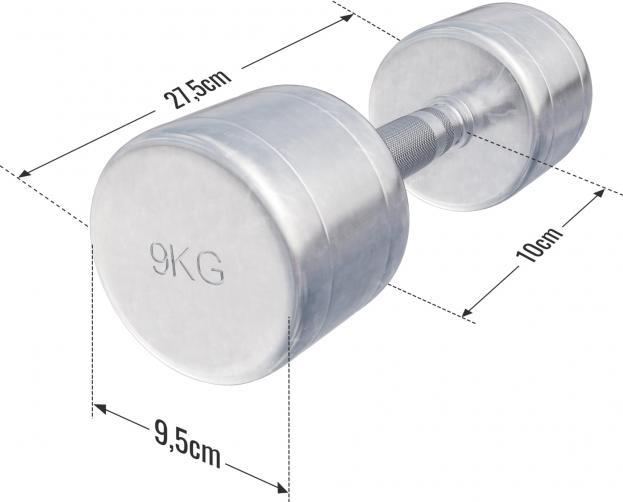 Image du produit Gorilla Sports Haltères courts en chrome (2 x 9 kg)